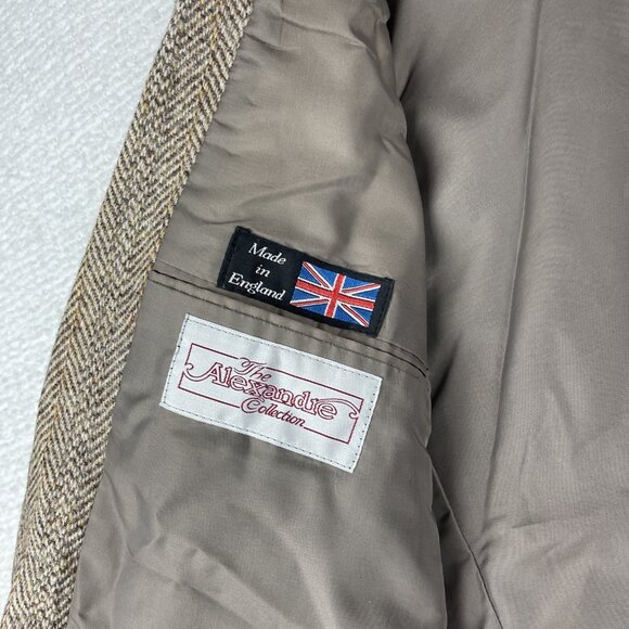 Vintage Harris Tweed England made Blazer Mens 40R Sport Coat Suit Jacket Wool - Picture 11 of 16